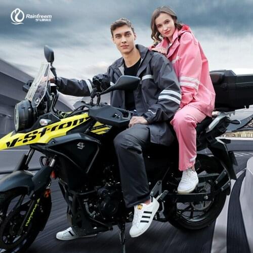 Outdoor Couple Adult Rainstormproof Reflective Thicken Raincoat Men Women Trekking Fishing Riding Sports Raincoat RainPants Suit