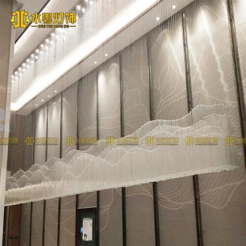 Customized Hotel Lobby Clubhouse Hall Sand Table Postmodern Iceberg Art Model Non-standard Crystal Ceiling Project Light