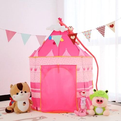 2021 Indoor Outdoor Playhouse Castle Toy Portable Tent Pool Tipi Tent Infant Children Games Play Tent Princess Prince Room