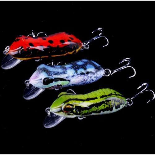 60mm 9.8g Bionic Frog Fishing Lures Topwater Hard Fish Wobbler Floating Bass Pike Perch Catfish Snakehead Lure