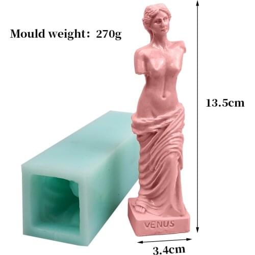 PRZY Woman Broken Arm Venus Mold Soap Molds Handmade Goddess Silicone Human Statue Molds Soap Clay Resin Candle Mould TS0219