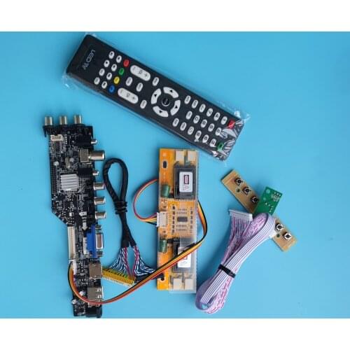 For LM190E08 TL 1280x1024 controller board driver 4 CCFL panel remote kit LCD AV DVB-T DVB-T2 digital HDMI-compatible USB VGA TV