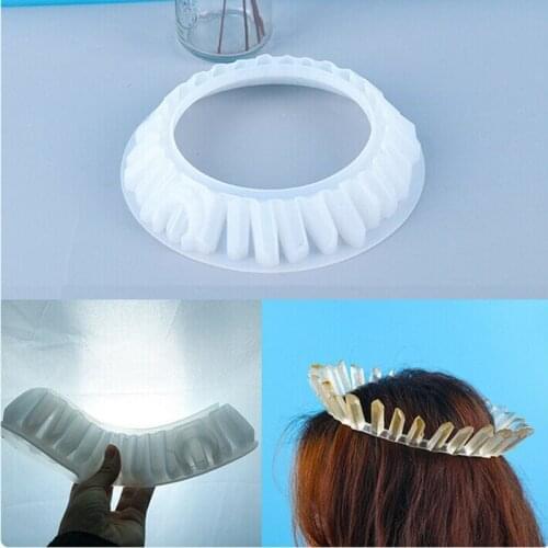 Crystal Crown Mold Silicone Hair Crown Jewelry Epoxy Mould Transparent Crystal Resin Casting Mould DIY Fashion Jewelry Tools