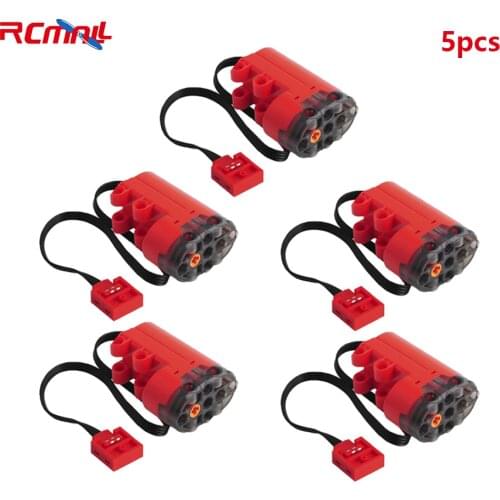 RCmall Servo Motor Compatible with Lego Power Group MOC Blocks Enhanced Red Diamond 5Pcs