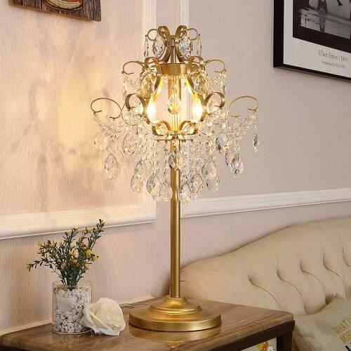 Modern American Home Decor Modern Luxury Bed Side Fabric Shade Metal Table Lamps & Reading Lamps For Bedroom Floor Lamp