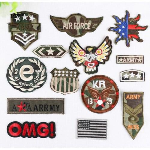 T-N Cheap Cool Troops Embroidery Iron on Patches Army Badge Military Tactical Patch Sticker Applique For Clothes DIY Decorations