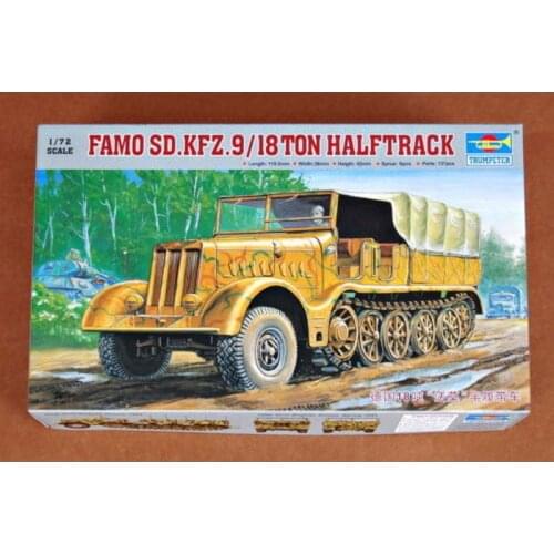 Trumpeter 07203 1/72 German Sd.Kfz.9 18 ton Heavy Halftrack Early Type - Scale Model Kit
