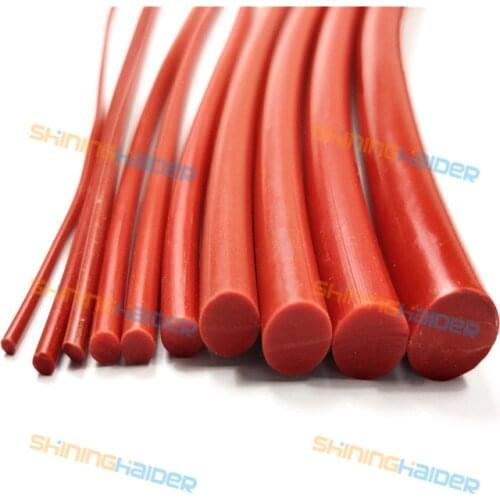 Diameter 1-23mm solid red round silicone sealing strip high temperature resistant round red sealing strip silicone rubber strip