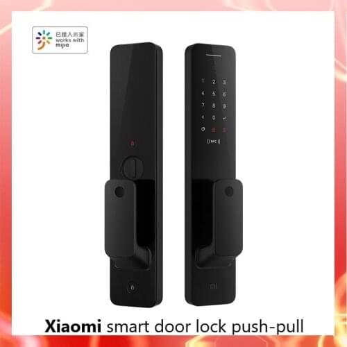 Xiaomi Mijia Smart Door Lock Push-pull Pattern Fingerprint Password NFC Bluetooth Unlock Detect Alarm Work Mi Home App
