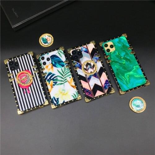 Retro Square Phone Cases Flower Lips Cover Case for Motorola Moto G Power 2021 One 5G Ace Moto G Stylus Moto G Play Coque Fundas