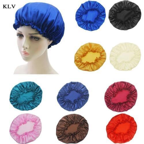 Women Men Unisex Sleep Cap Satin Night Bonnet Head Cover Beanie Hat Hair Beauty Elastic New Chemo Hat
