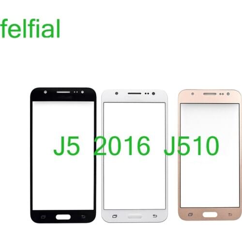 10Pcs/Lot For Samsung Galaxy J5 2016 J510 J510F J510FN J510M Touch Screen Front Panel Glass Lens LCD Outer With OCA Hollow Glue