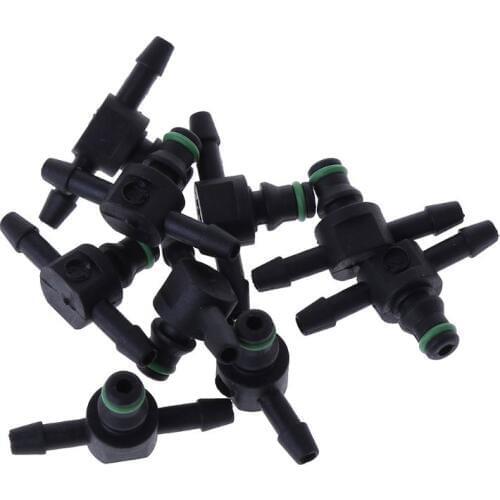 10 Pcs T Type Connector Pipe Hose Joiner Tube Fuel For Bosch 110 Series Injector
