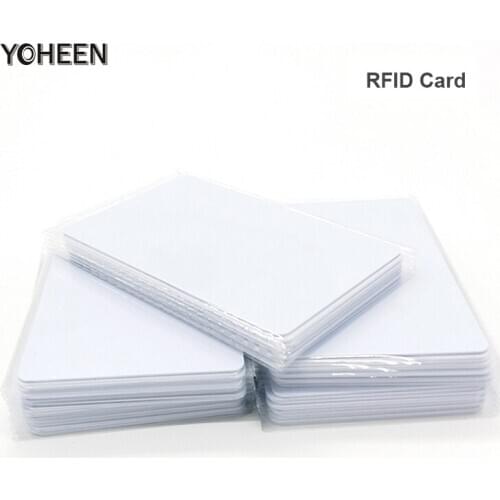 100pcs RFID Card 13.56Mhz Mifare1 Re-writable Proximity IC Smart Cards Tag 0.8mm Thin For Access Control System