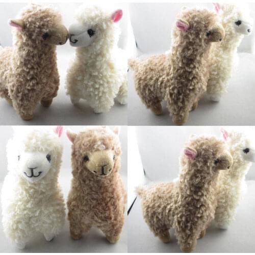 23cm 2Pcs Alpaca Plush Toy Cut Animal Soft Plush Sheep Stuffed Toy Gifts for kids and Girls