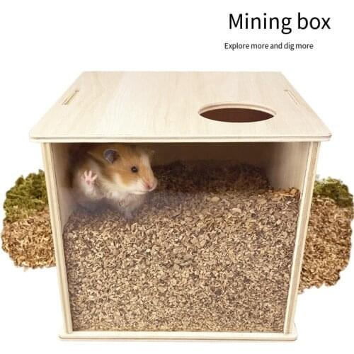 Acrylic Hamster Digging Box Hamster Sand Basin Golden Bear Bathroom Hamster Cage Landscaping Supplies Hamster Accessories