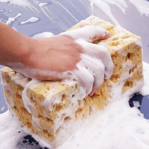 Car Cleaning Sponge Yellow Honeycomb Foam Generator Washer Auto Detailing Brush Tool Products 17x11CM Automotive Supplies