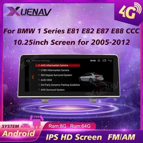 Android 8 core Car Multimedia Player for BMW 1 Series 2005-2012 E81 E82 E87 E88 CCC system GPS navigation car radio 2 din
