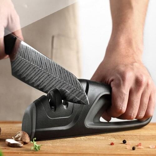 Household Quick Sharpener Knife Sharpener Multi-Function Sharpening Stone Non-Slip Whetstone Kitchen Accessories Gadgets