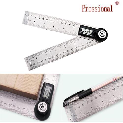 New 200mm Digital Angle Ruler Finder Meter Protractor Inclinometer Goniometer Electronic Angle Gauge Stainless Steel