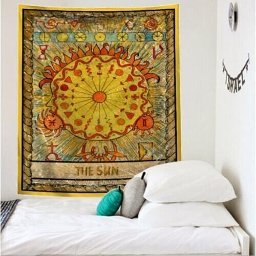 Tarot Tapestry Bohemian Hippie Wall Hanging Mural Decor Queen Bedspread Throw