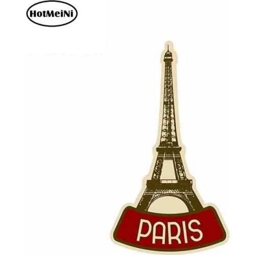 HotMeiNi 13cm x 7.3cm for Paris France Car Stickers Vinyl JDM Waterproof RV VAN Fine Decal 3D Car Accessories Graphics Cartoon