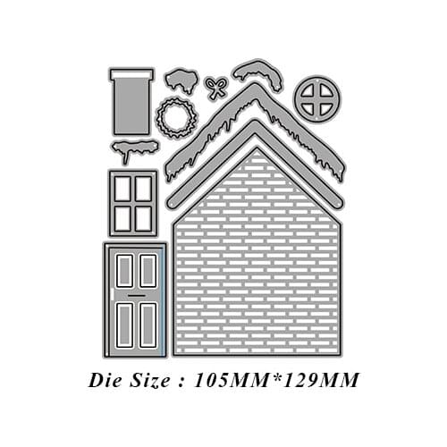 JMCRAFT Beautiful Snow House Metal Cutting Dies DIY Scrapbook Handmade Paper Craft Metal Steel Merry Christmas Template Dies