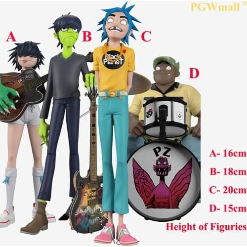 Gorillaz Collectible Figures Rock Band Set of 4 Resin Ornaments Home Decoration Accessories for Living Room Ornaments
