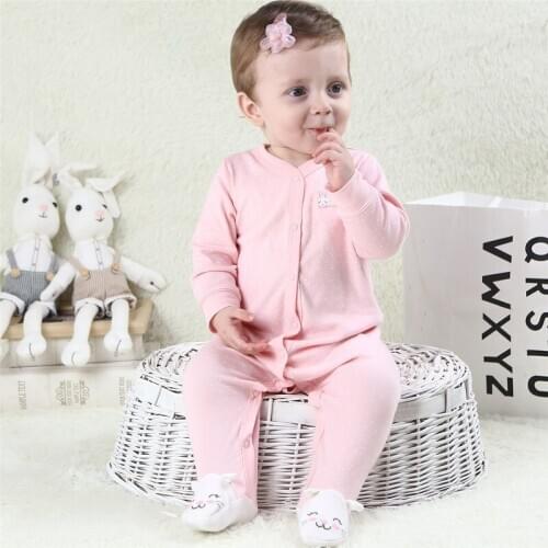 Newborn rompers autumn and winter cartoon cotton feet baby climbing clothes baby girl winter clothes kids clothes