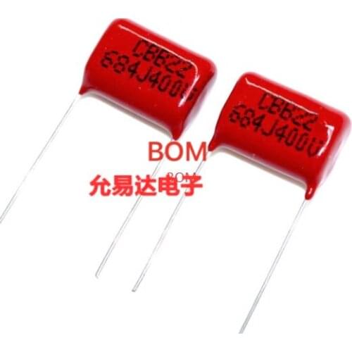 10PCS 400V684J pitch 15MM 0.68UF 680nf 684 400V CBB Polypropylene film capacitor