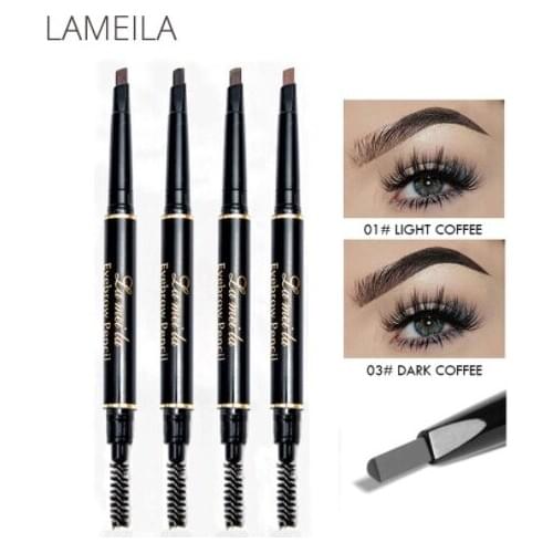 LAMEILA automatic rotating double-headed eyebrow pencial waterproof, sweat-proof, not dizzy thrush artifact