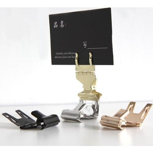 Non-rusting wing-shaped metal label holder, card holder, bread baking price tag, price holder