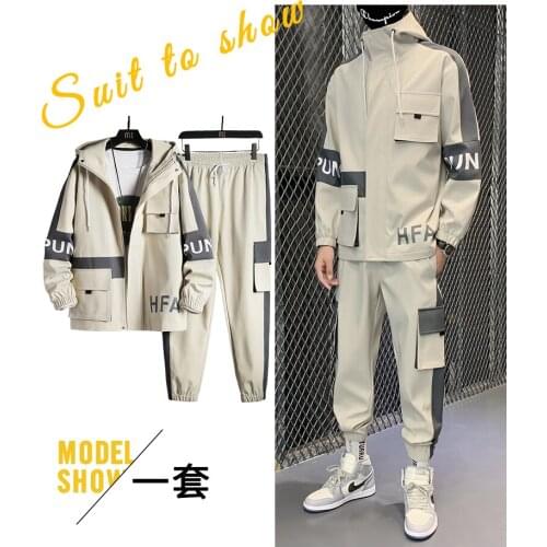 Youth Jacket Spring And Autumn 2021 New Loose Leisure Sports Suit Korean Fashion MenS Jacket With Boys' Student Work Jacket