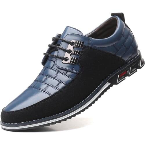 2020 New Oxfords Leather Men Shoes Fashion Casual Slip On Formal Business Wedding Dress Shoes Men Big Size 38-48 Drop Shipping