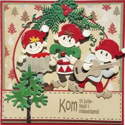 Christmas Band Guitar Drum Accordion Decoration Metal Cutting Dies Stencils for DIY Scrapbooking/photoalbum/Card Paper Embossing