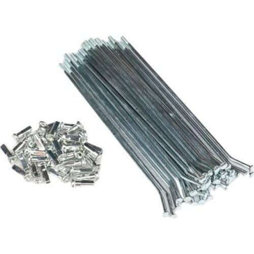 9K 173mm 36 Pcs Wheel Steel Spokes Nipples for Pit Bike Enduro Spokes Steel Wire Cap Hat for CRF KXF YZF WR BSE