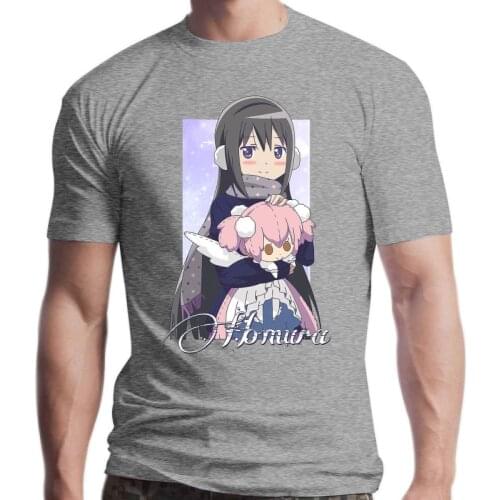 New Printed funny 2021 camiseta Akemi Homura Puella Magi Madoka Magica Mens T-Shirt 100% cotton women t-shirt