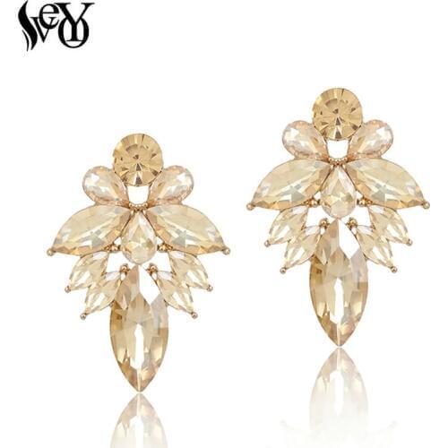 VEYO 2018 New Arrival Classic Design Crystal Stud Earrings Elegant Women Earrings Fashion Jewelry Best Selling
