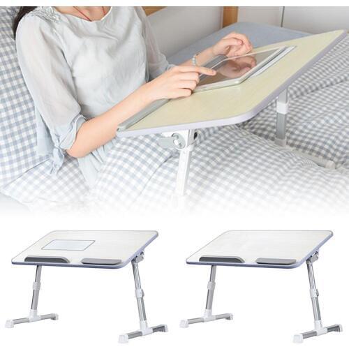Adjustable Laptop Desk Multifunctional Folding Computer Desks Table With Fan For Home School Office