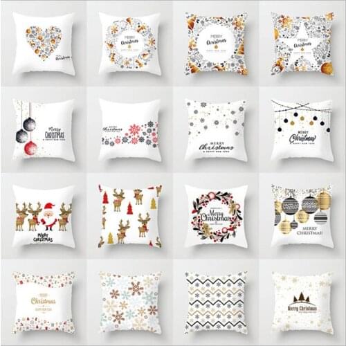 Christmas Cushion Cover Decorative Pillow Case Eco-Friendly Sofa Seat Case Car Pillowcase soft Bed Pillow Case