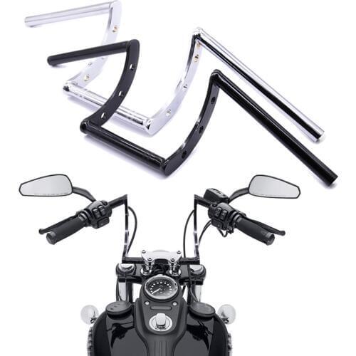 7/8" Motorcycle Handlebar Z Bars Universal 22mm Handlebars For Harley Softail Dyna Sportster Bobber Chopper Cruisers Cafe Racer