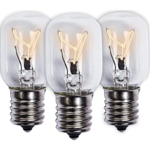 Microwave Light Bulb 40W E17 125V Replacement Part - Exact Fit for Whirlpool Microwaves and the Lava Lamps - Pack of 3
