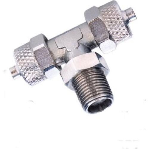 Tube 6mm-1/4 BSP thread Swivel Male Run Tee pneumatic brass Rapid Fittings For Plastic Tube tube RPT6-02