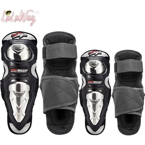 Motorcycle Protector Knee Pads 4 Pcs/Set Elbow Protector Stainless Steel Cross-Country Motorcycle Car