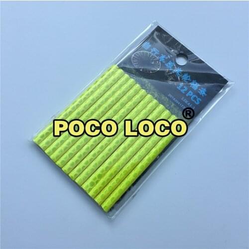 12pcs/Lot Yellow Color Portable Cycling Bike Wheel Spoke Reflector Clips Reflective Warning Strip Tube