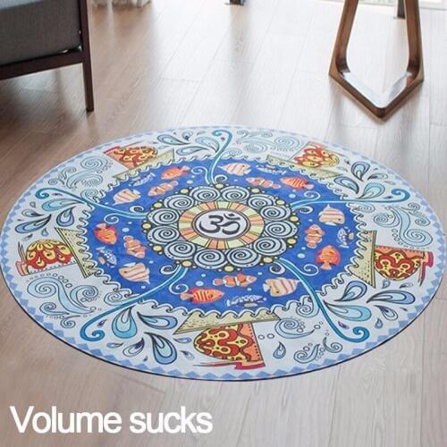 2.5mm/5mm Suede yoga mat with natural rubber print roundYoga Mat Pad Non-slip Slimming Exercise Fitness