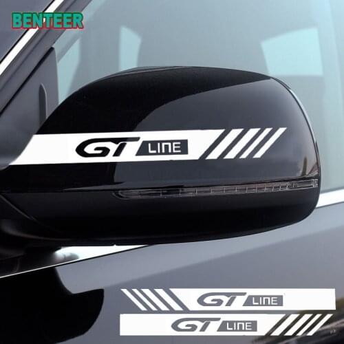 2pcs Car rearview mirror sticker For Peugeot 106 107 108 206 208 308 408 508 2008 3008 4008 5008 Accessories