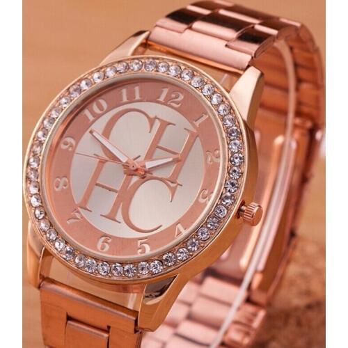 2018 New Fashion Luxury Watches Men Women Rhinestone Quartz Watch Ladies Stainless Steel Sport Wrist watch Relogio Feminino