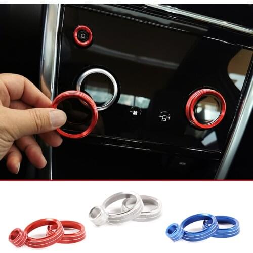 3Colors Aluminum Alloy Center Air Conditioning Knobs Audio Circle Trim Car Accessorires For Land Rover Discovery Sport L550 2020