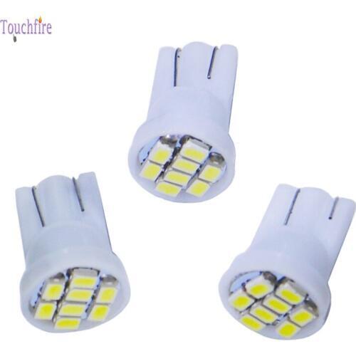 300pcs T10 8 smd Led Car bulbs 194 168 192 W5W 3020 Auto Wedge lamp Parking Interior Reading Clearance Dome Door Light 12V